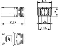 Knickschutztülle RAL 3018 rot zu Stecker MP8 FS...