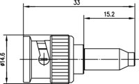 BNC-Kabelstecker Cr/Cr 50 Ohm RG-174/U, RG-188/U,...