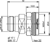 Adapter N - 4.3-10 Push-Pull, 50 Ohm f-m...