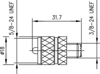 Adapter UHF - MINI-UHF (M-F) 210 (Telegärtner J01043F0002)