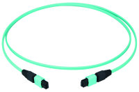 MPO aqua female patch cord 35m type A, round cable aqua...