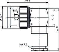 BNC-Winkelstecker löt G2 (RG-59B/U)...