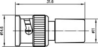 BNC-Abschlusswiderstand 50 Ohm (M) 0.5 Watt, 1 %...