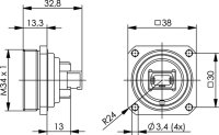 TOC Flanschset IP68 MPO Kupplung SM/MM (Telegärtner J68071A0006)