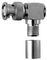 BNC-Kabelwinkelstecker Cr RG-213/U, G42 (2.7/7.1)...