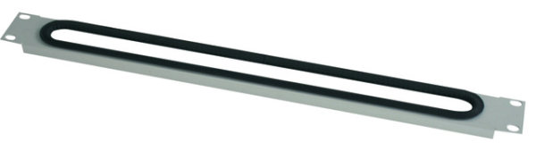 19" Kabeldurchführungsplatte 1HE mit Kantenschutz; RAL 7035 (Telegärtner H02025A0116)