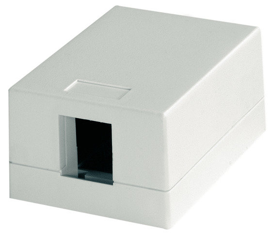 Modul-Aufn. 1-fach Ap compact 46x64 alpinweiß, für 1 AMJ/AMJ-S/UMJ-Module (Telegärtner H02000A0064)