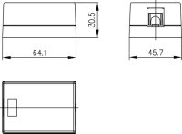 Modul-Aufn. 1-fach Ap compact 46x64 alpinweiß,...