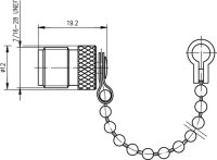 TNC-Abdeckkappe mit Kette (F) IP68 (Telegärtner...