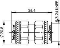 N-Kupplung 50 Ohm (m-m) UG-57/U (Telegärtner...
