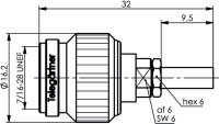 TNC-Kabelstecker Cr/Cr 50 Ohm G3 (RG-178B/U) 612...