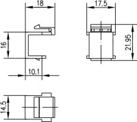Blindstopfen, schwarz für AMJ/UMJ - 19" -...