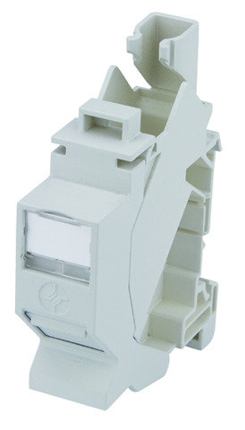 Tragschienen-Verbinder TS45 inkl. AMJ-S-Modul Cat.6A T568B (Telegärtner J00023A0206)
