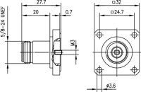 N-Flanschbuchse 50 Ohm TA (Telegärtner J01021H1059)