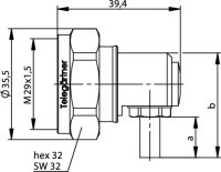 7-16 Winkelstecker Cr 50 Ohm G1 (RG-58C/U); RG-141A/U...