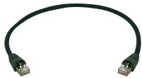 Patchkabel S/FTP Cat.6A, 1,0m MP8 FS500, PE, schwarz, 1:1...