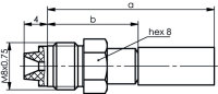 FME-Kabelbuchse Cr/Cr PP G30 (1.5/3.8), H 155 POPE...