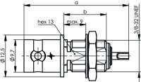 BNC-Einbaubuchse 50 Ohm löt UG-1094/U...