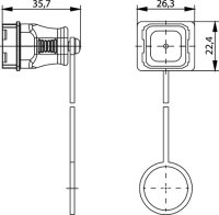 STX V14 Steckerschutzkappe (Telegärtner H80030A0003)