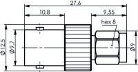 Adapter BNC-SMA (F-M) 50 Ohm (Telegärtner J01008A0025)
