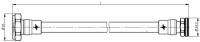 7-16 - 4.3-10 Jumper Kabel 1/2" IP68 L = 1,0 m,...