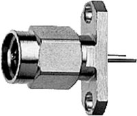 SMA-Einbaustecker mit Flansch Au 2-Loch (Telegärtner...