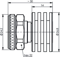 4.3-10 Abschlusswiderstand (m) Push Pull Type 50 OHM...