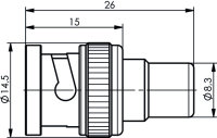 Adapter BNC-CINCH (M-F); (Telegärtner J01008B0839)