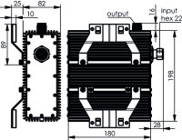 4.3-10 Dämpfungsglied (m-f) Screw, 100 W, 30 dB...