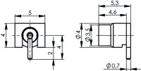 MMCX-Winkelbuchse kurz 50 Ohm (Telegärtner J01341A0001)