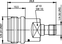 Adapter N-SMA, 50 Ohm, TA (F-F) (Telegärtner...