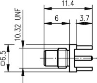 SMC-Anbaustecker für LTP Au, 50 Ohm...