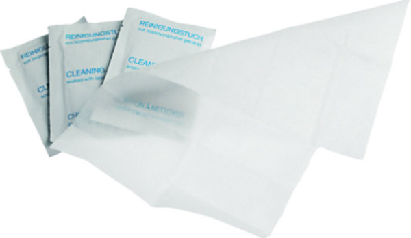 Vlies-Reinigungstücher, Packg. à 100 Stck. für LWL-Montagekoffer (Telegärtner N04001A0064)