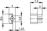 SMP-Edge-Mount Stecker SMT 50 Ohm IN SMT, Limited Detent (Telegärtner J01390A0005)