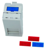 Modulaufnahme 22,5x45 1-fach für BR, 45° Auslass, weiß, unbestückt (Telegärtner H02010C0065)