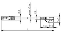 PATCHKABEL U/UTP CAT.5E 1,0 M MP8 100, HIMMELBLAU  RAL...