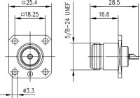 N-Flanschbuchse 50 Ohm TA (Telegärtner J01021H1082)