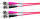 Duplex-Rangierkabel 50/125 OM3, L=2m 4xST Stecker, Metallgehäuse, Kabel türkis (Telegärtner L00811A0028)