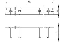 19" Rangierpanel 1HE 4 Führungsbügel,...