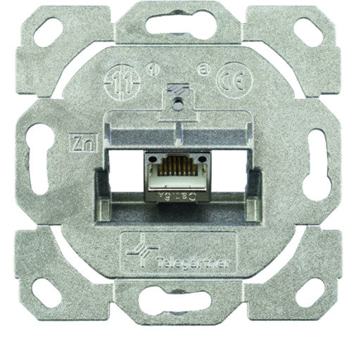Modulaufnahme AMJ-SL 1-fach UP/0 flex inkl. 1 AMJ-SL Modul Cat.6A T568A (Telegärtner J00020A0530)