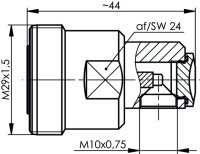 7-16 Normkopfbuchse Ag 50 Ohm (Telegärtner J01121C1162)