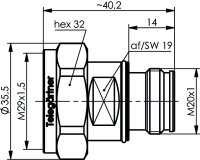 Adapter 7-16 - 4.3-10, 50 Ohm (m-f) (Telegärtner...