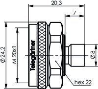 4.3-10 Kabelstecker löt/löt Push-Pull G10...