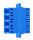 LC Quad Kupplung Singlemode u. Multimode Keramikhülse, Kunststoffgeh. blau (Telegärtner J08071A0019)