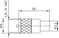 UHF-Kabelstecker (PTFE) G1 (RG-58C/U), G2 (RG-59B/U)...