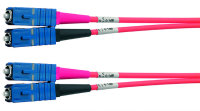 Duplex-Rangierkabel 9/125 OS2, L=1 m 4xSC Stecker, blau...