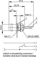 BNC-Einbaubuchse mit Schalter, 50 Ohm (Telegärtner J01001B0042)