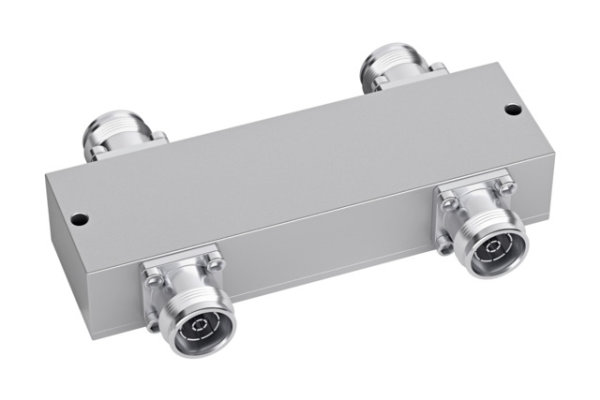 4.3-10 2x2 Hybrid-Koppler (f), 3 dB 340-2700 MHz, =-161 dBc (Telegärtner J01447A0042)