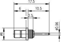 SMB-EINPRESSSTECKER 50 Ohm Einbau von vorne (Telegärtner J01160A0449)