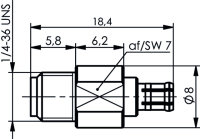 Adapter SMA-MCX (f-m) (Telegärtner J01155A0171)
